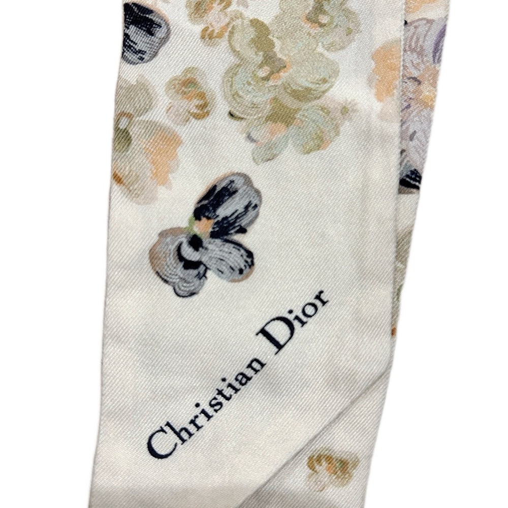 🚩steal authentic Christian Dior Floral Silk Scarf - Picture 4 of 4